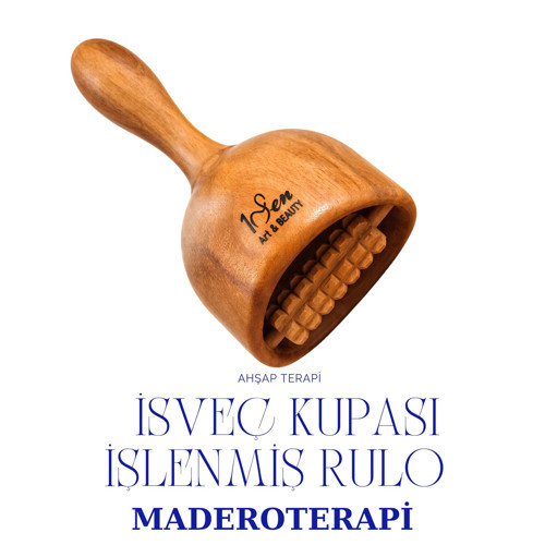 Maderoterapi İsveç Kupası Vakumlu İşlenmiş Rulo Ahşap Masaj Aleti