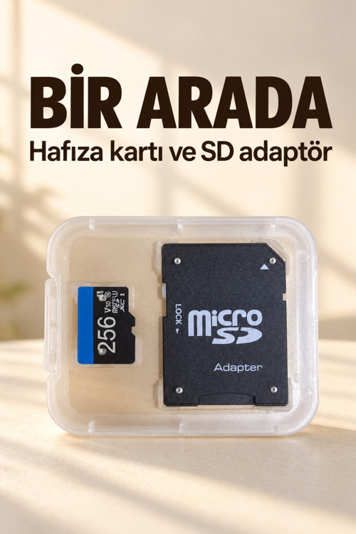 256 GB Hafıza Kartı ve SD Adaptör Seti