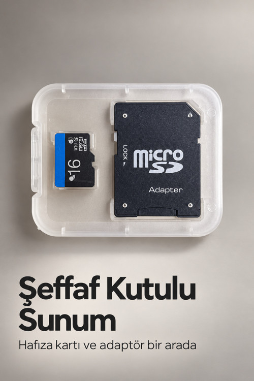 MicroSD Kart 16 GB SD Adaptör ile Birlikte