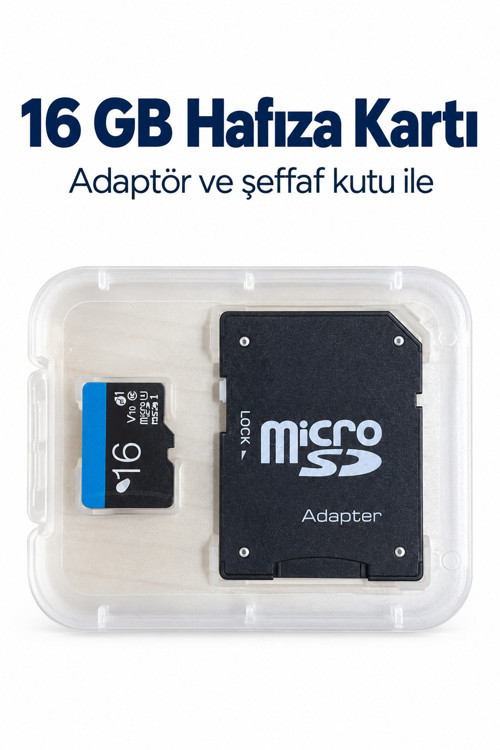 16 GB Hafıza Kartı ve Adaptör Kutulu Set