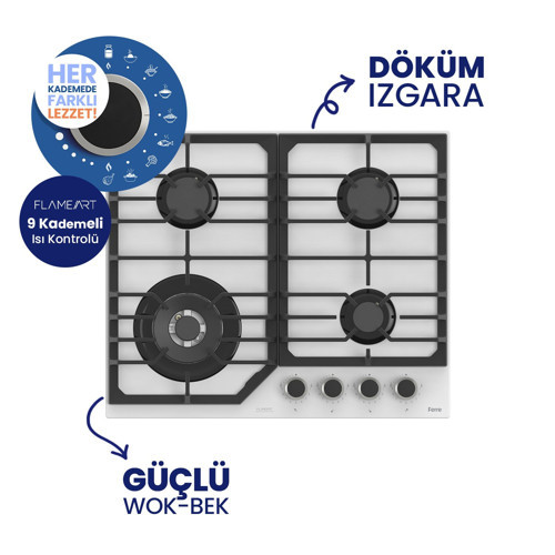 NT026/WFA KADEMELİ 60 WOK BEYAZ ANK OCAK