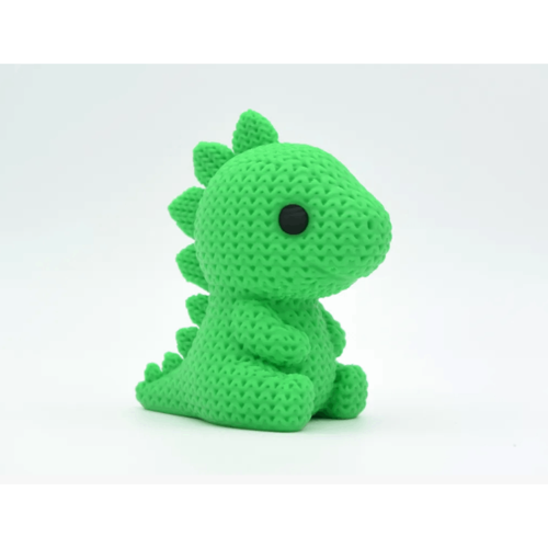 Örgü Görünümlü Sevimli Dinozor Figürü, Amigurumi Tarzı Yeşil Kawaii Masaüstü Süsü, Şirin Oda Dekorasyonu, Tatlı Biblo