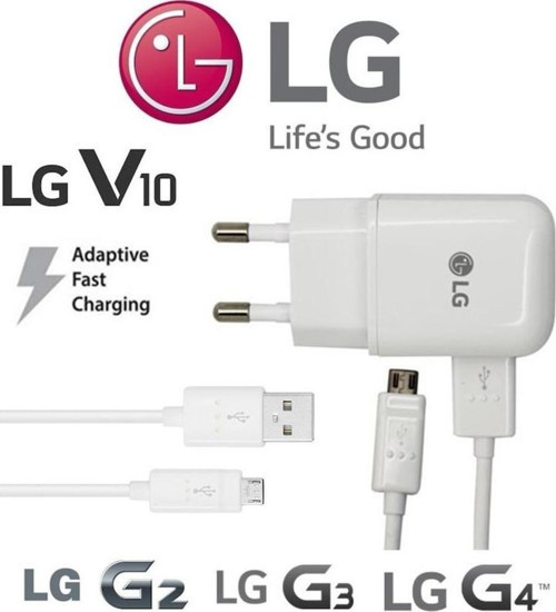 Lg Uyumlu V10-G2-G3-G4 Hızlı Şarj Cihazı Aleti Ve Kablosu