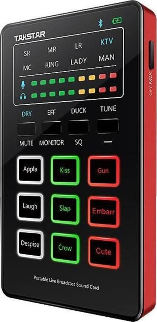 MX1 Mini Taşınabilir Portatif Mobil Canlı Yayın Ses Kartı