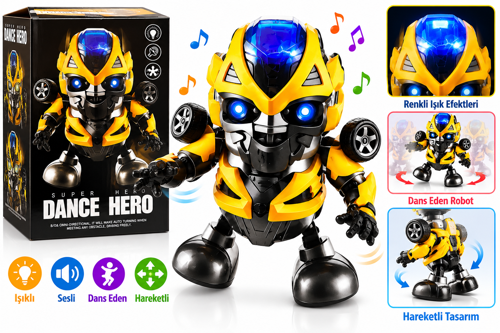 Dance Hero Robot Oyuncak Işıklı Sesli Dans Eden Robot