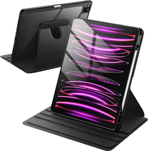 iPad Air 13 inç 2024 360 Derece Dönebilen Standlı Pino iPad Tablet Kılıfı