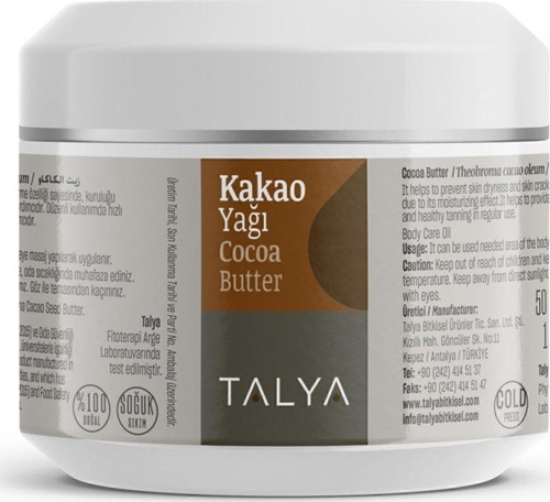 Katı Kakao Yağı Soğuk Sıkım %100 Saf Doğal Ve Katkısız 50 Ml