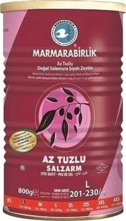 Siyah Zeytin Hiper Az Tuzlu 800 Gr. Tnk. (2'li)