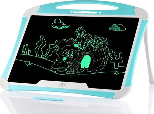 20 Inch, Kalemli LCD Dijital Çizim-Eğitim Yazı Tableti, Dijital Çizim Pedi-20 inç, Mavi