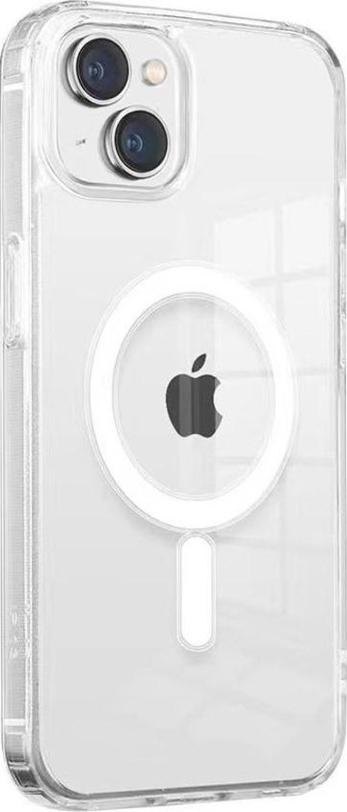 Apple iPhone 14 Plus Kılıf Magsafe Şarj Özellikli Şeffaf Sert PC Zore Embos Kapak