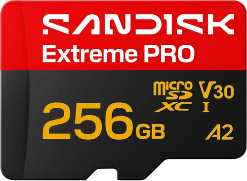 SANDISK yeni versiyon Extreme PRO microSDXC 256 GB, UHS-I kartı + SD adaptörü (250 MB/sn'ye kadar