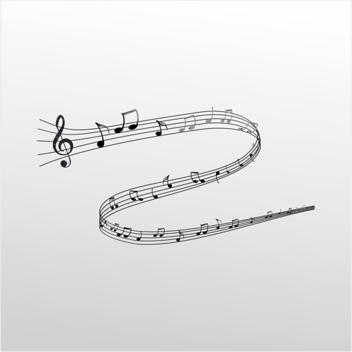 Folyo Sticker Müzik Notaları 70cm Uzunluk