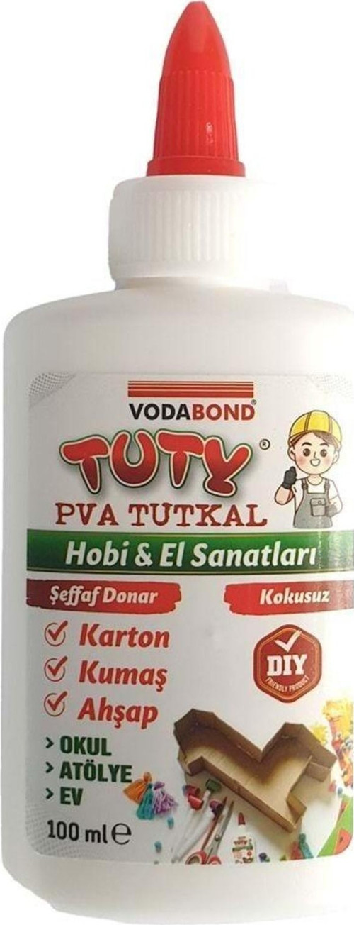 Tuty Karton Kumaş Ahşap El Sanatları Tutkalı - Kokusuz 100 Ml