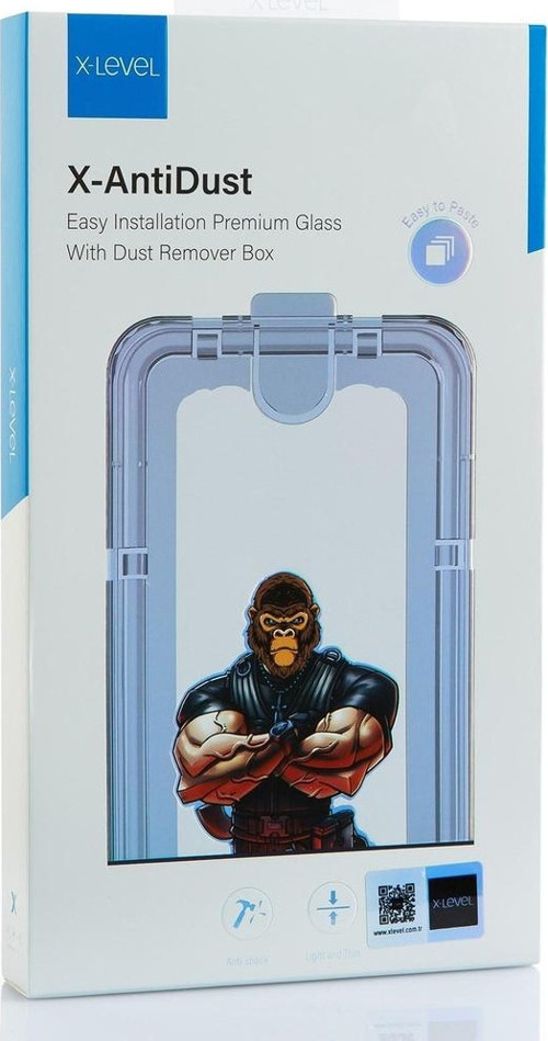 X-Antidust Premium iPhone 12 Pro Uyumlu Kolay Kurulum Aparatlı Cam Telefon Ekran Koruyucu
