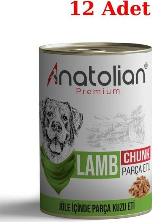 Kuzulu Parça Etli Yetişkin Köpek Konservesi 400 gr x 12 Adet