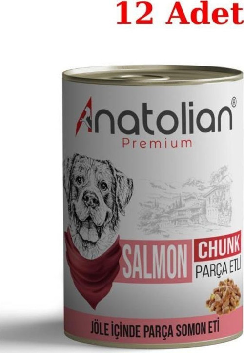 Somonlu Parça Etli Yetişkin Köpek Konservesi 400 gr x 12 Adet
