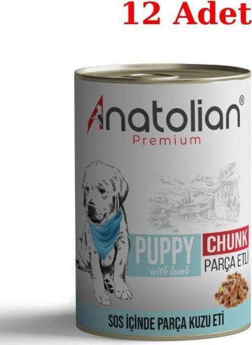 Kuzulu Parça Etli Yavru Köpek Konservesi 400 gr x 12 Adet