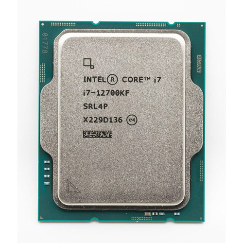 CORE i7 12700KF 37MB 12çekirdekli VGA YOK 1700p 125w Kutusuz+Fansız