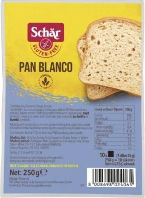Glutensiz Ekmek 250 Gr.