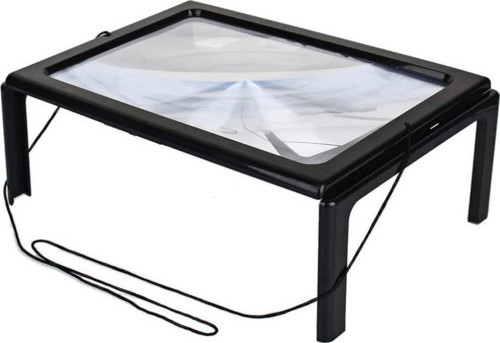 Yaşlılar Için A4 Boyutu Masa Tipi Işıklı Okuma Büyüteç Th-275205B