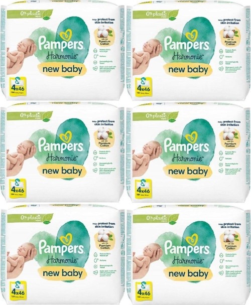 Pampers Harmonie Islak Havlu Mendil Aqua Pure Yeni Doğan - New Baby (24 Lü Set) (1104 Yaprak)