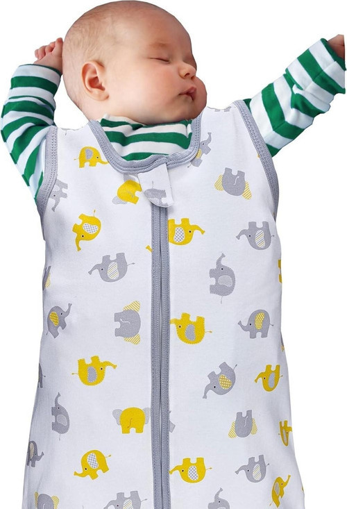 Bebek Uyku Tulumu iç ve Diş Kumaş %100 Doğal Pamuk Çift Kat Özel Kumaş Unisex 1 Tog STL6428