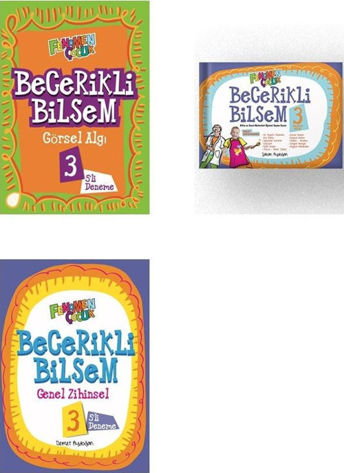 Fenomen Çocuk 2024 3. Sınıf Bilsem Hazırlık + Görsel + Zihinsel 3 Lü Set