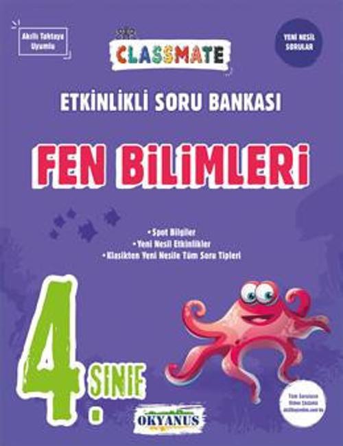 Okyanus Yayınları 4. Sınıf Fen Bilimleri Classmate Soru Bankası 2023