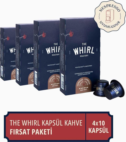 Espresso Dark Kapsül Kahve 4'lü Fırsat Paketi 40 Kapsül