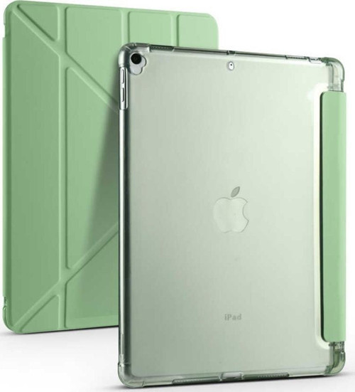 Apple iPad Pro 10.5 Kılıf Yatay ve Dikey Standlı Uyku Modlu Kalemlikli Trifold Arkası Silikon Kılıf