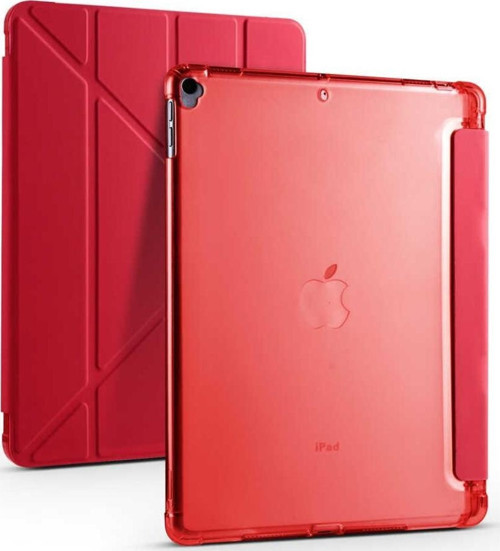 Apple iPad Pro 10.5 Kılıf Yatay ve Dikey Standlı Uyku Modlu Kalemlikli Trifold Arkası Silikon Kılıf