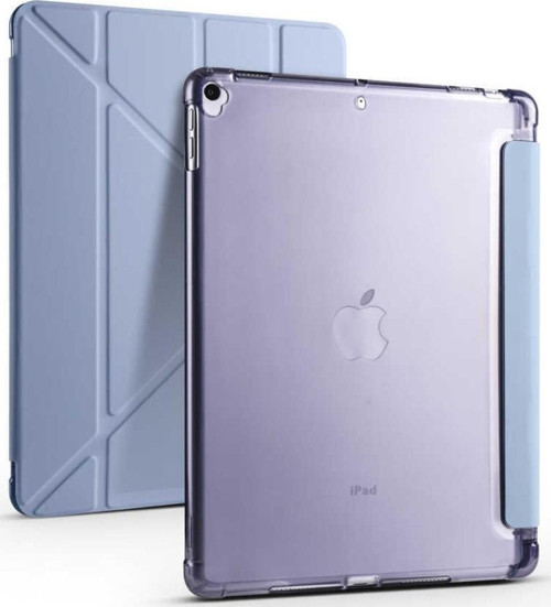 Apple iPad Pro 10.5 Kılıf Yatay ve Dikey Standlı Uyku Modlu Kalemlikli Trifold Arkası Silikon Kılıf