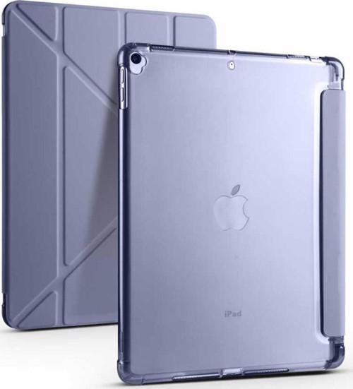 Apple iPad Pro 10.5 Kılıf Yatay ve Dikey Standlı Uyku Modlu Kalemlikli Trifold Arkası Silikon Kılıf