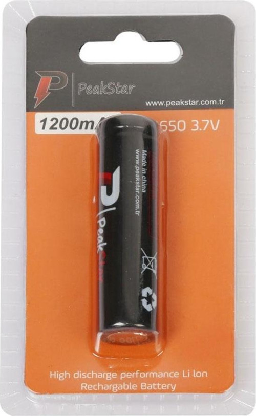 3.7 V 1200 Mah Şarj Edilebilir 18650 Turbo Model Li-İon Şarjlı Pil