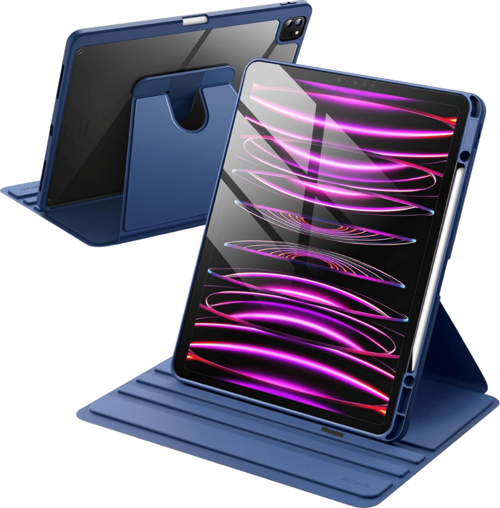 iPad Air 13 inç 2024 360 Derece Dönebilen Standlı Pino iPad Tablet Kılıfı