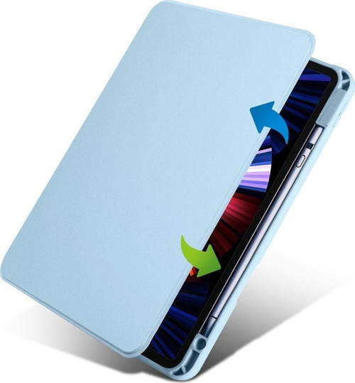 iPad Pro 11 2021 (3.Nesil) Fuchsia Termik Kalem Bölmeli Dönebilen Standlı Kılıf