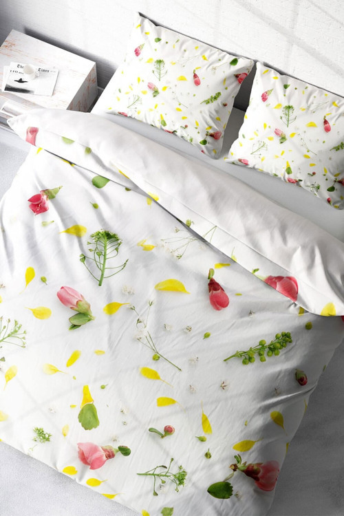 Kıng Sıze Garden Naturel Çift Kişilik Nevresim Takımı