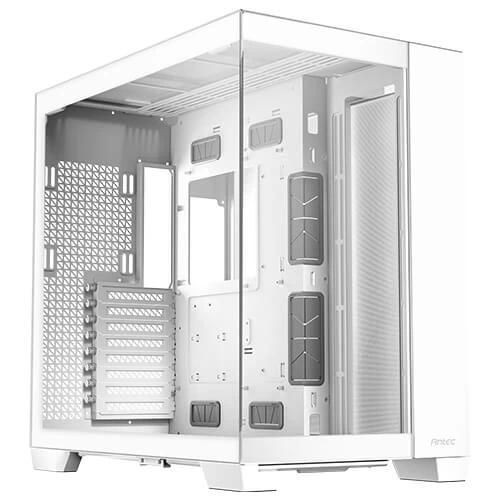 C8 Full Tower E-ATX Temperli Camlı Çift Hazneli Beyaz Bilgisayar Kasası