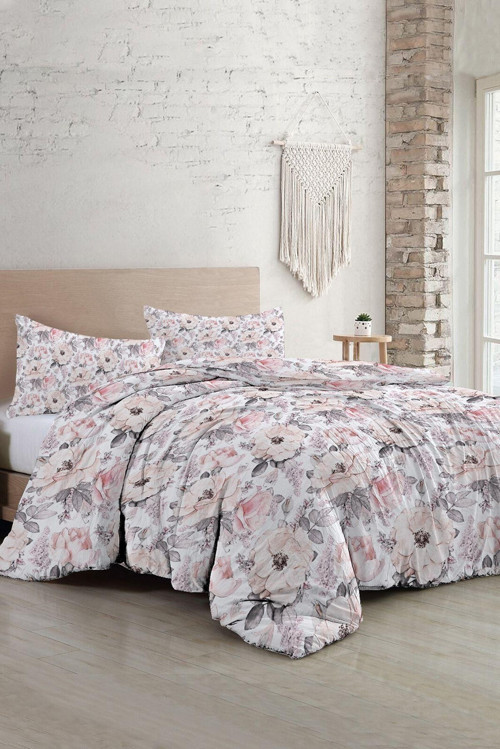 Çift Kişilik Nevresim Seti Sık Dokuma Pamuk Saten 3D Özel Tasarım Dream Roses Luxury(Çarşafsızdır)