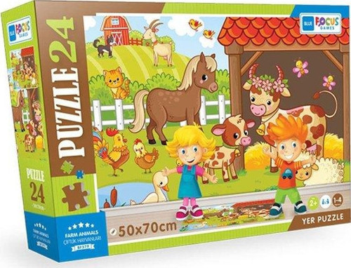 Çiftlik Hayvanları 24 Parça Puzzle Yer Puzzle BF379