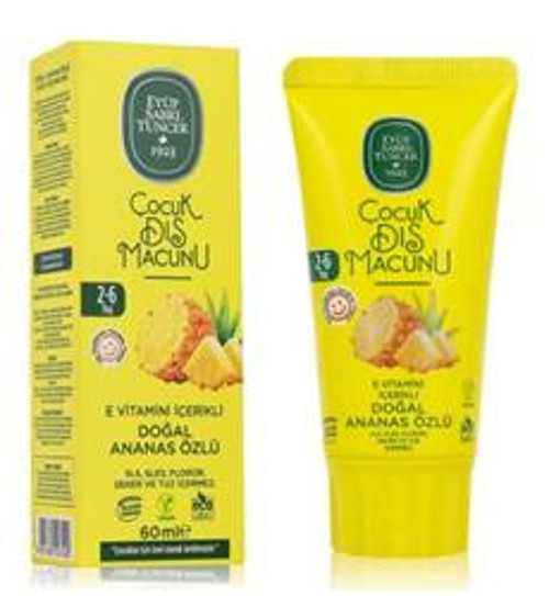 Doğal Ananas Özlü 2-6 Yaş Çocuk Diş Macunu 60 ml