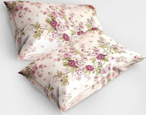 2 Li Yastık Kılıfı Premium %100 Pamuk 63 Tel Özel Üretim Sık Dokuma Monohome-Bouquet