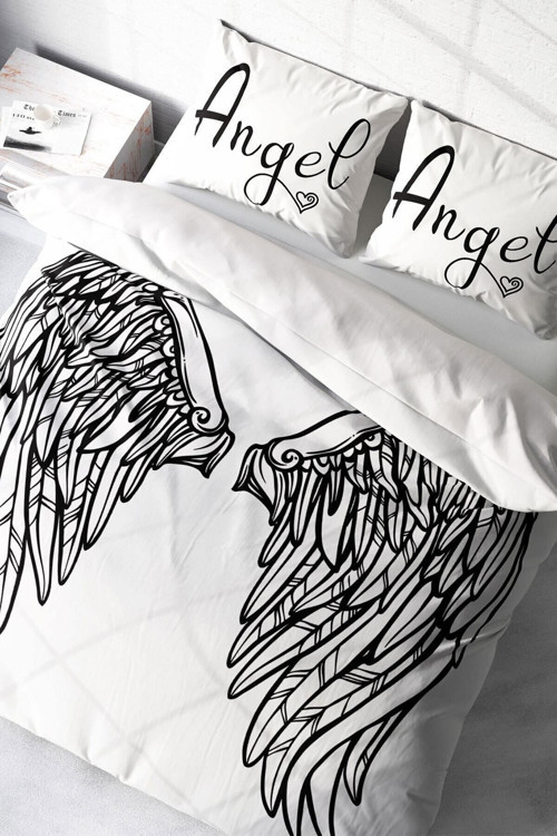 Kıng Sıze Angel Wing Modern Çift Kişilik Nevresim Takımı