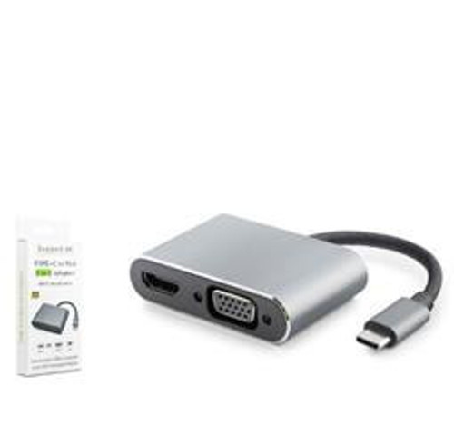 HDX7838 TYPE-C TO HDTV HDMI 4K 30HZ + VGA 2IN1 GRİ