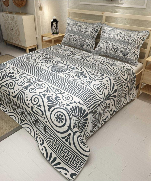 Pike Takımı Pamuklu Çift Kişilik Jakar Dokuma Yatak Örtüsü Ethnic Design
