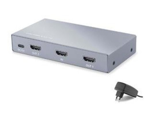 HDX1428 HDMI Splitter EDID 4K 60 Hz 1 Giriş 2 Çıkış Gri