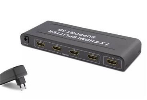 Hdx1294 4 Port Hdmi Splitter 1.4V 1080P 3D 1-In 4-Out Siyah (Giriş 1xHDMI-Çıkış 4 xHDMI)