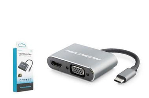 HDX7839 TYPE-C TO HUB HDTV 4K 30HZ + TYPE-C + USB + VGA 4IN1 GRİ