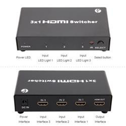 DD433 3-1 Port 1.4V 3D Metal Hdmi Switch