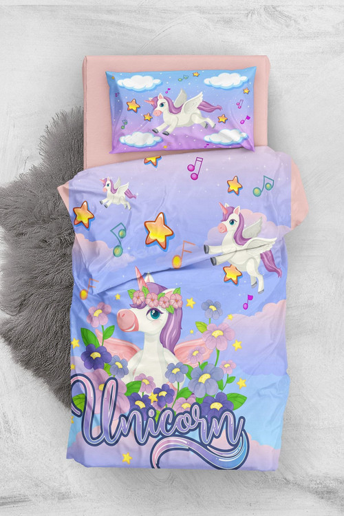 Unicorn 3D Pamuk Saten Bebek Nevresim Takımı